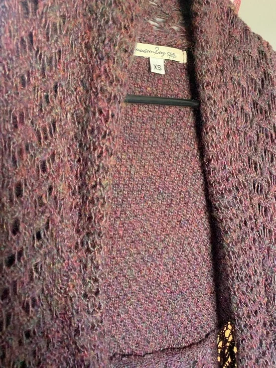 Vintage “American Rag Cie” purple knit cardigan - Picture 8 of 8